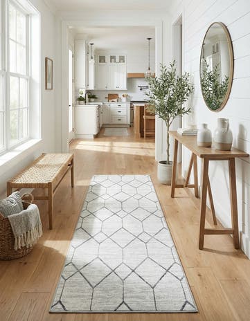 3' x 10' Lattice Trellis Runner Rug