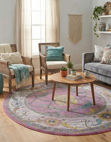 Pink Paragon Round Rug