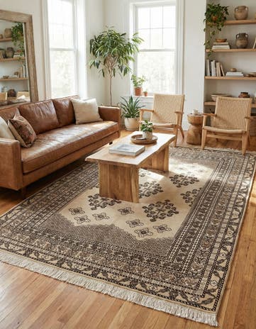 6' 6 x 9' 6 Hand Knotted Moroccan Wool Rug