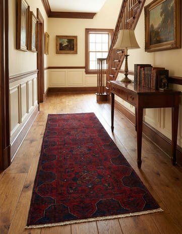 2' 6 x 6' 3 Hand Knotted Khal Mohammadi Wool Runner Rug