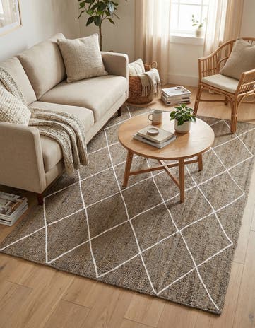 Gray Handmade Braided Jute Rug
