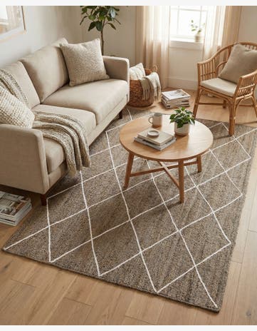 6' 1 x 9' Handmade Braided Jute Rug