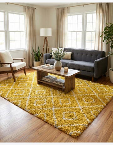 9' x 12' Trellis Shag Rug