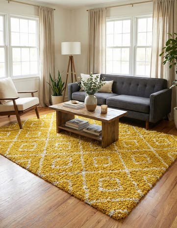 9' x 12' Lattice Shag Rug