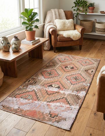 3' 1 x 6' 2 Hand Knotted Ultra Vintage Persian Wool Runner Rug