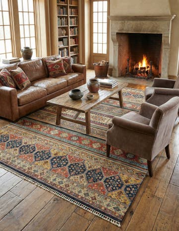 8' 7 x 12' Hand Knotted Ariana Ziegler Rug