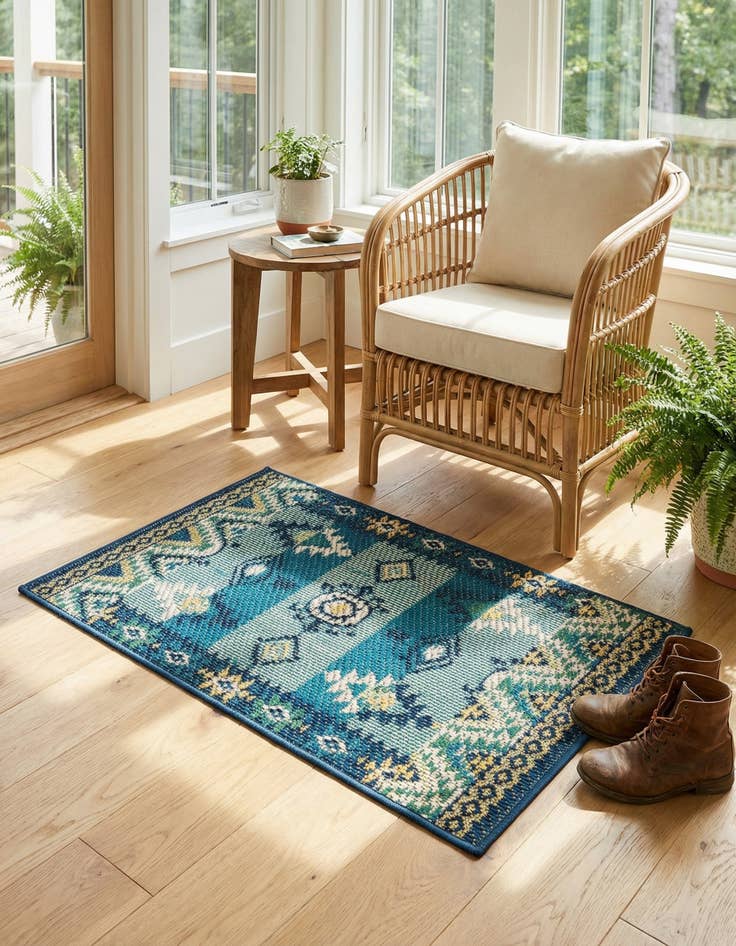 Detail image of 2' x 3' Easy-Clean Baja Indoor / Outdoor Rug