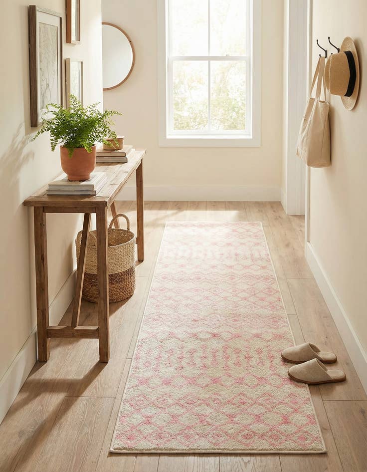 Detail image of 2' x 7' Moroccan Trellis Runner Rug