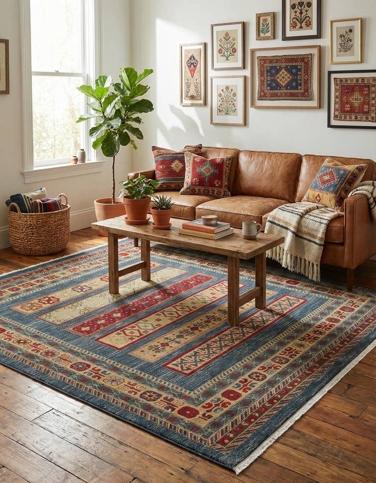 Detail image of 8' x 8' Kashkuli Gabbeh Square Rug