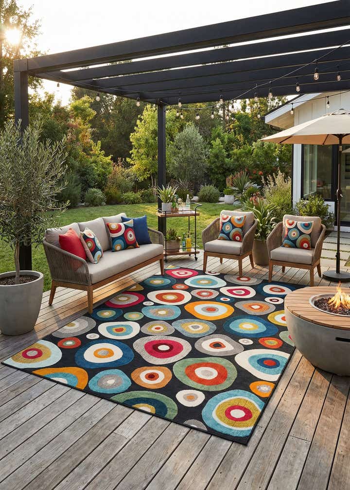 9' x 12' Easy-Clean Casablanca Indoor / Outdoor Rug