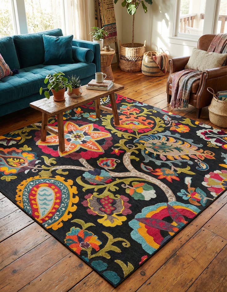 Detail image of 10' x 10'  Washable Casablanca Indoor / Outdoor Square Rug