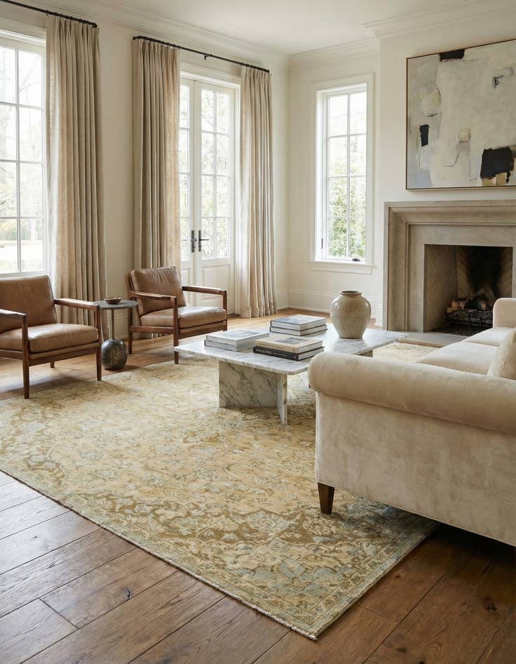 Detail image of 6' 8 x 11' 4  Hand Knotted Ultra Vintage Persian Wool Rug