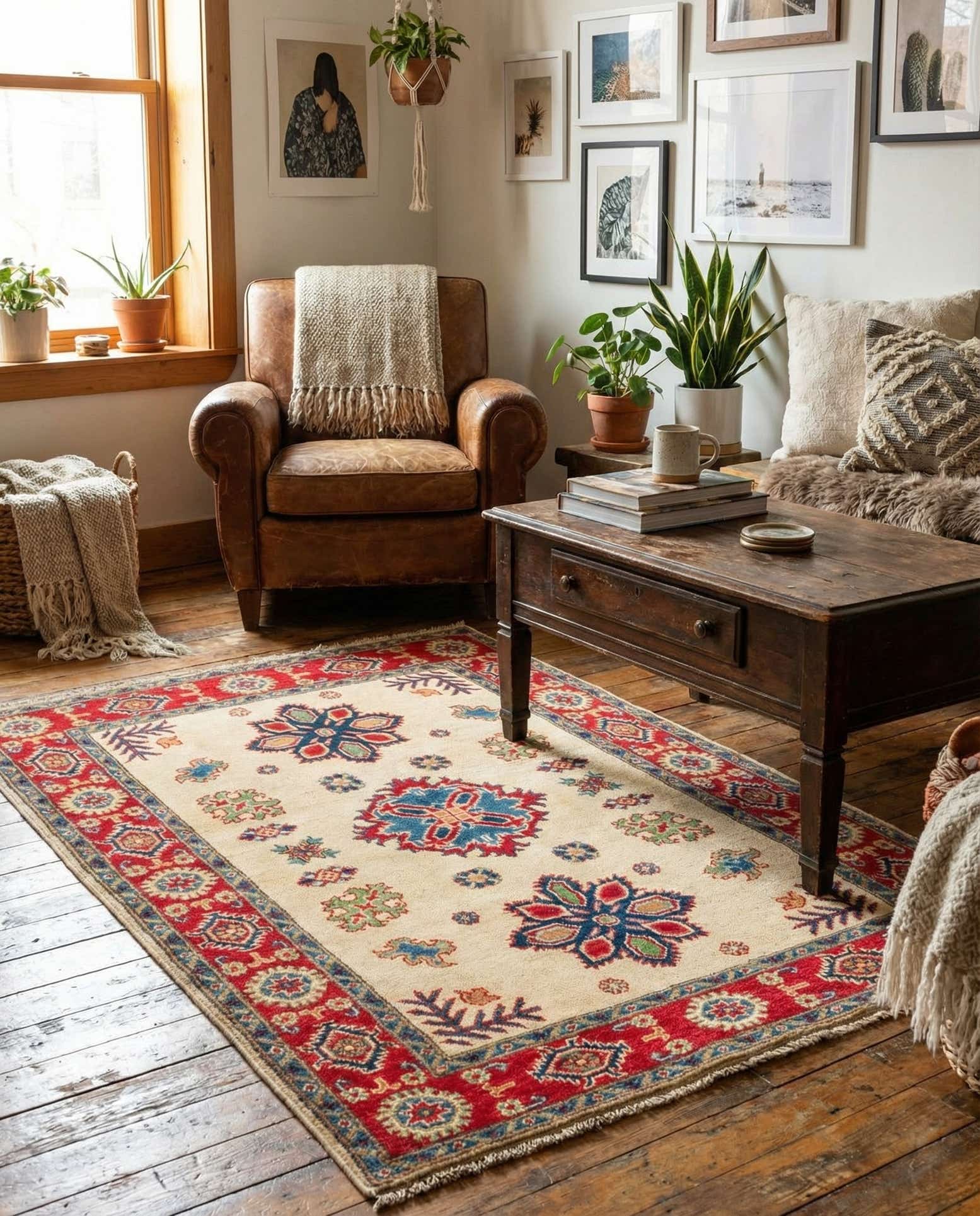 3' 4 x 5' 1 Hand Knotted Kazak Rug