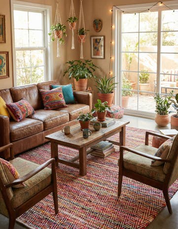 8' x 11' Hand Woven Chindi Chevron Rug