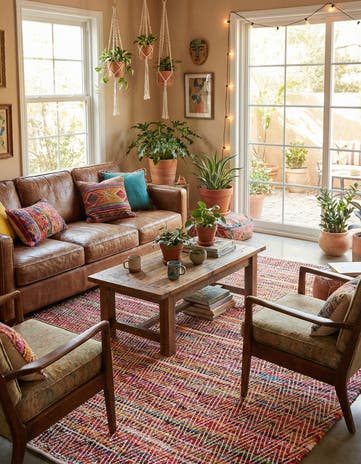 8' x 11' Hand Woven Chindi Chevron Rug