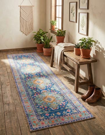 2' 6 x 10' Washable Timeless Runner Rug