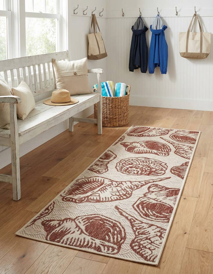 Detail image of  2' x 6'  Washable Coastal Indoor / Outdoor Runner Rug