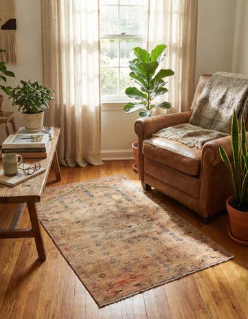 3' 1 x 4' 9 Hand Knotted Ultra Vintage Persian Wool Rug
