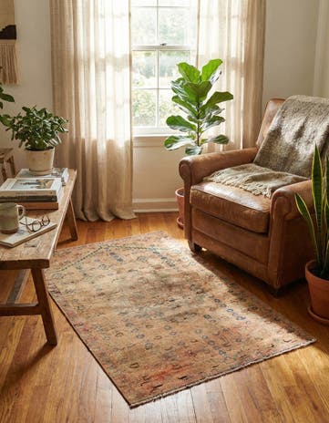 3' 1 x 4' 9 Hand Knotted Ultra Vintage Persian Wool Rug