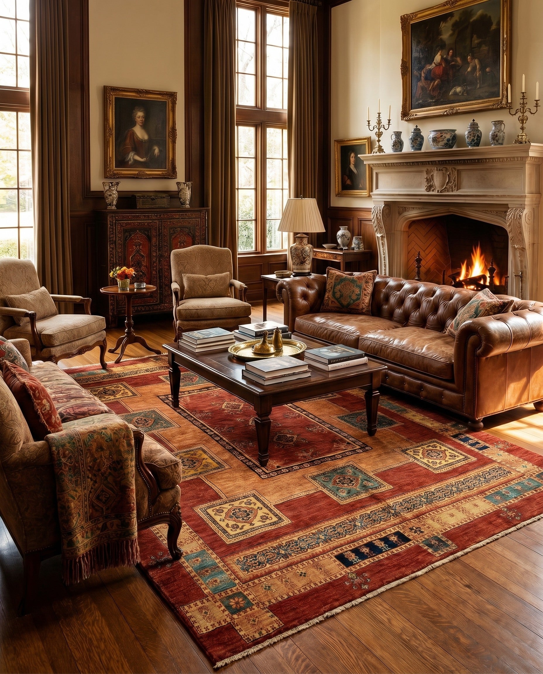 5' 7 x 8' Luribaft Wool Rug