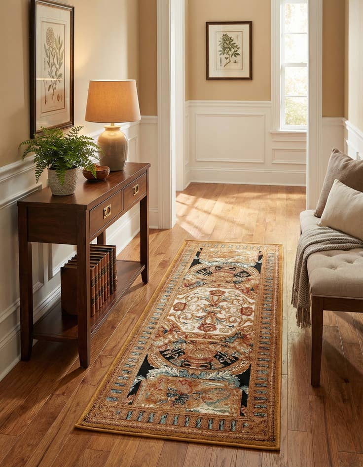 Detail image of 2' x 5' Easy-Clean Traditional Indoor / Outdoor Runner Rug