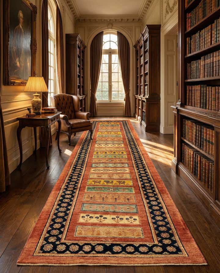 2' 8 x 9' 7 Luribaft Wool Runner Rug