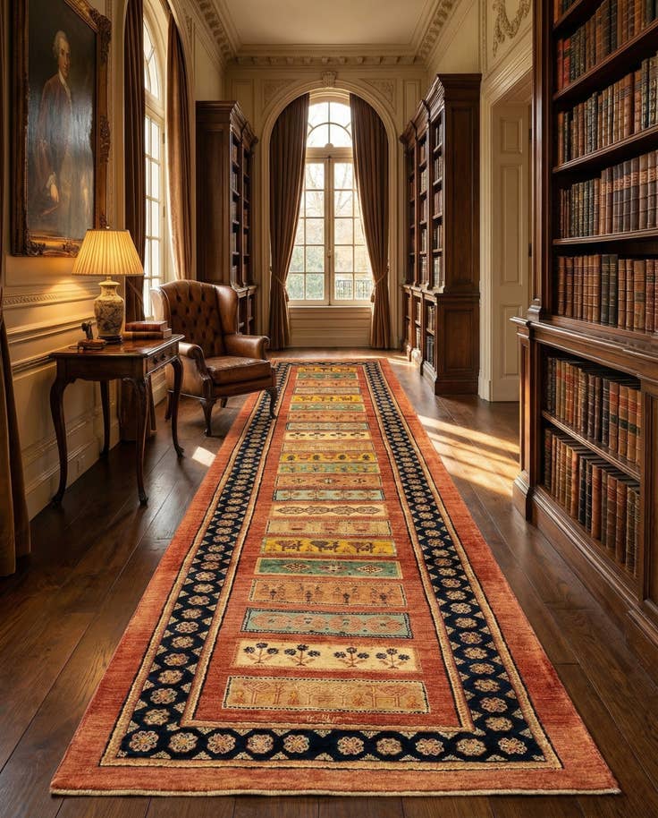 Detail image of 2' 8 x 9' 7 Luribaft Wool Runner Rug