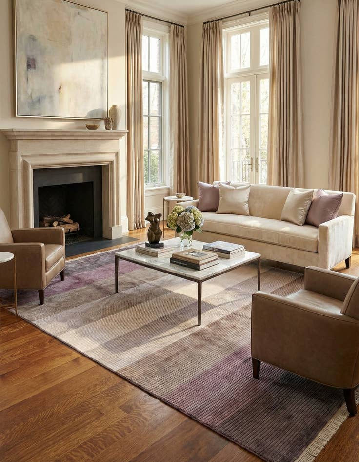 Detail image of  6' 7 x 9' 10  Hand Knotted Darya Wool Rug