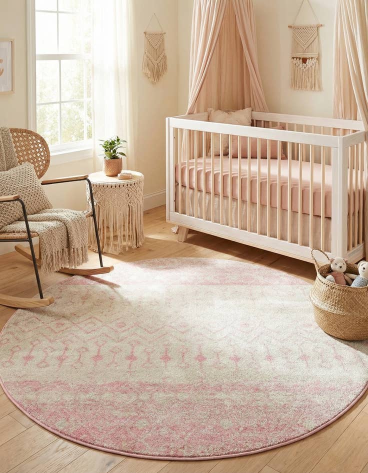 Detail image of  6' x 6' Moroccan Trellis Round Rug