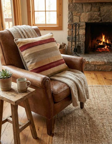 3' 3 x 3' 3 Hand Woven Pillow Wool Square Rug