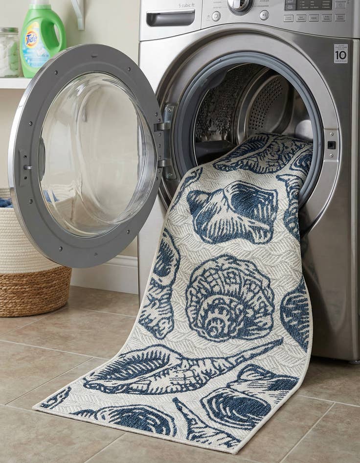 Detail image of 2' x 5' 3  Washable Coastal Indoor / Outdoor Runner Rug