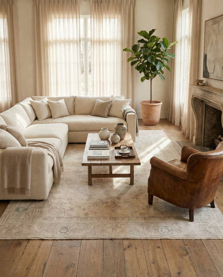 Detail image of 6' 7 x 9' 2 Hand Knotted Ultra Vintage Persian Wool Rug