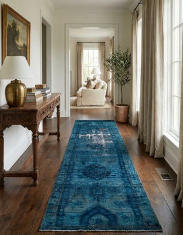 3' 7 x 13' 5 Hand Knotted Ultra Vintage Persian Wool Runner Rug