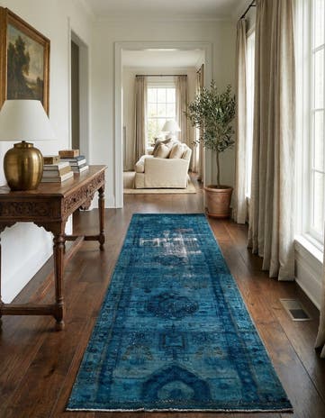 3' 7 x 13' 5 Hand Knotted Ultra Vintage Persian Wool Runner Rug