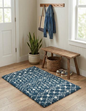 2' x 3' Moroccan Trellis Shag Rug