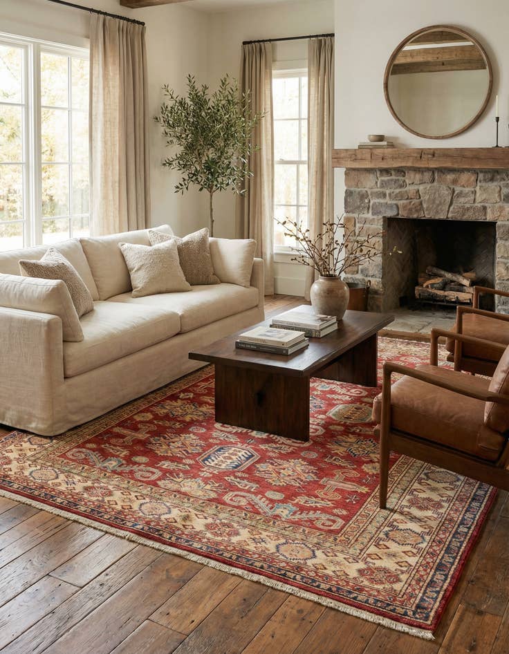 Detail image of 5' 6 x 7' 9  Hand Knotted Kazak Oriental Rug