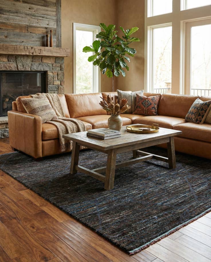 Detail image of 7' 10 x 10' 2 Hand Knotted Moroccan Wool Rug