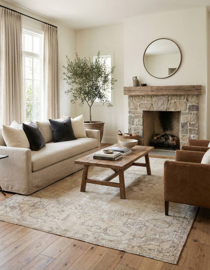 Detail image of 6' 1 x 9' 4  Hand Knotted Ultra Vintage Persian Wool Rug