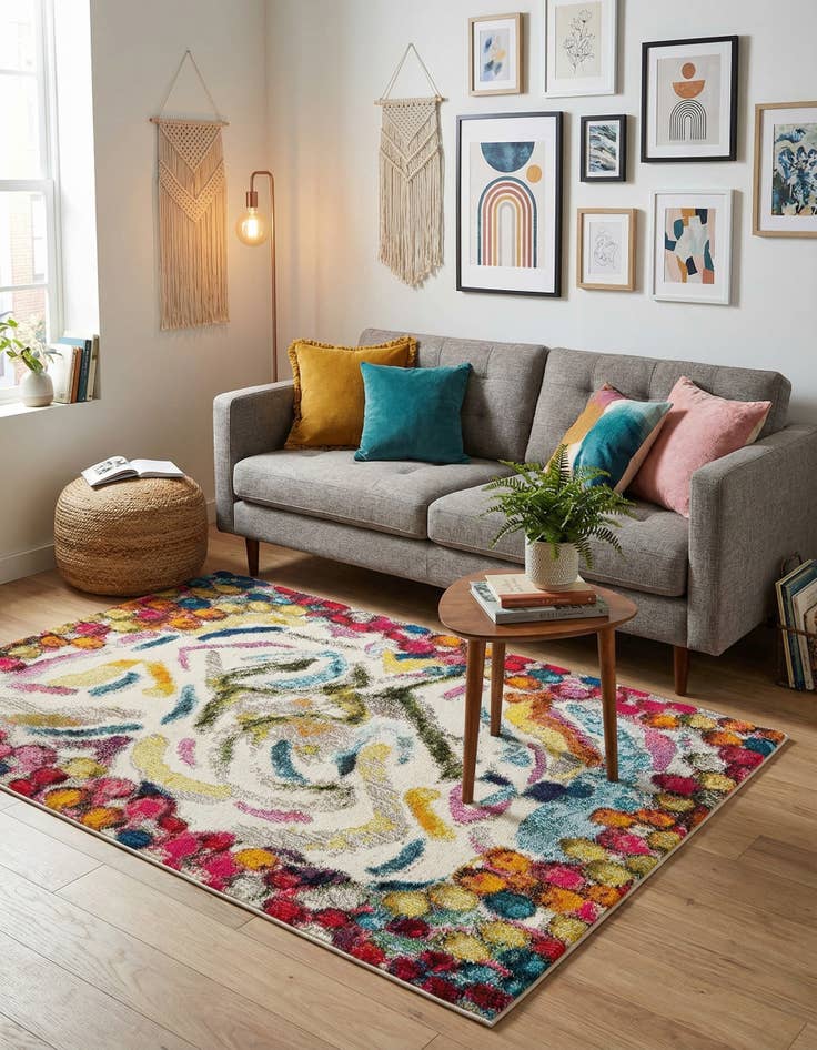 Detail image of  4' x 6'  Washable Vivid Rug