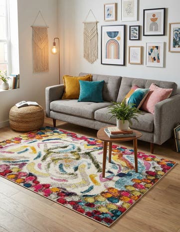 4' x 6' Washable Vivid Rug