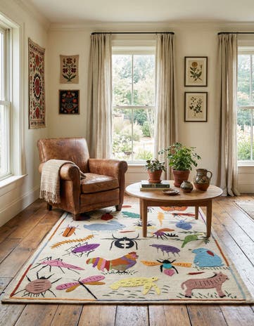 3' 10 x 5' 8 Hand Knotted Marok Kilim Rug