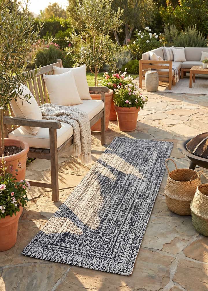 2' x 6' 1 Easy-Clean Eco Verse Washable Indoor / Outdoor Runner Rug