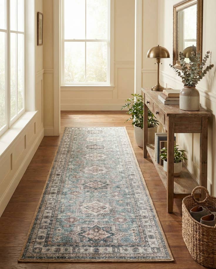 Detail image of 2' 7 x 12' Washable Timeless Runner Rug