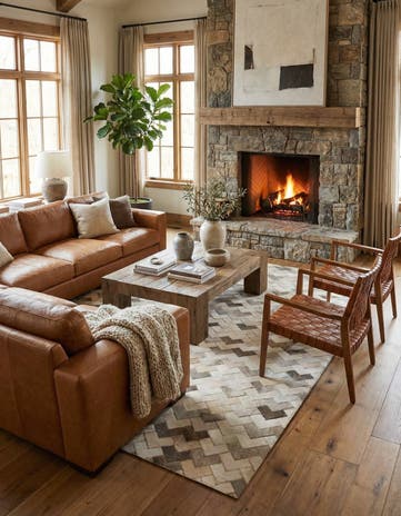 5' 2 x 8' Cowhide - Patchwork Rug