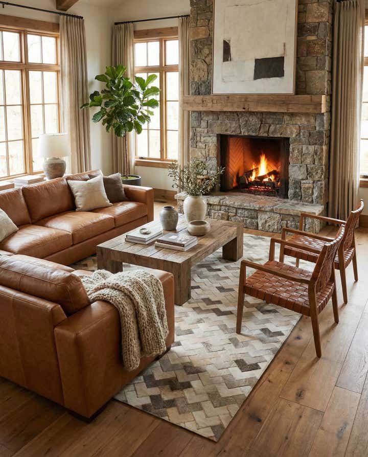 5' 2 x 8' Cowhide - Patchwork Rug