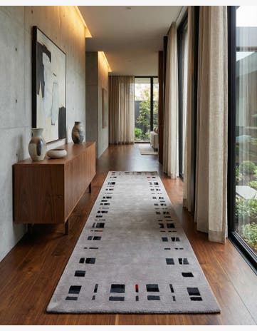 2' 8 x 9' 8 Hand Knotted Tibet Wool Runner Rug