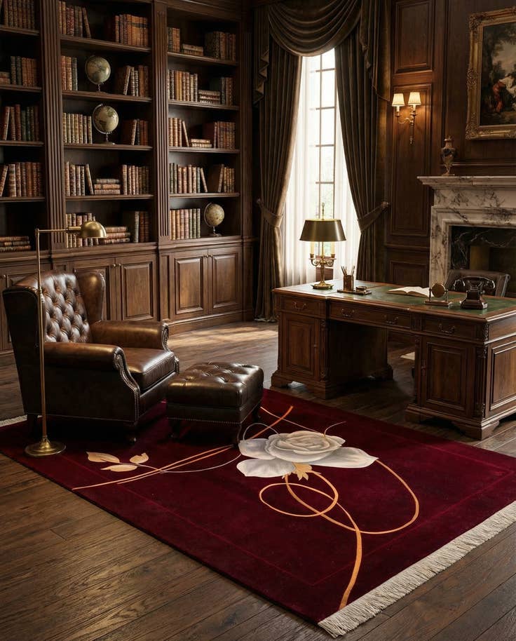 Detail image of 5' 7 x 7' 11 Hand Knotted Darya Wool Rug