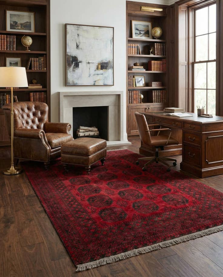 Detail image of 6' 7 x 9' 8 Hand Knotted Balouch Persian Wool Rug