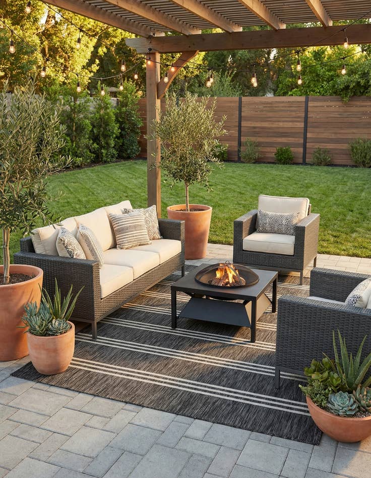 Detail image of 7' x 10' Easy-Clean Jill Zarin Anguilla Indoor / Outdoor Rug