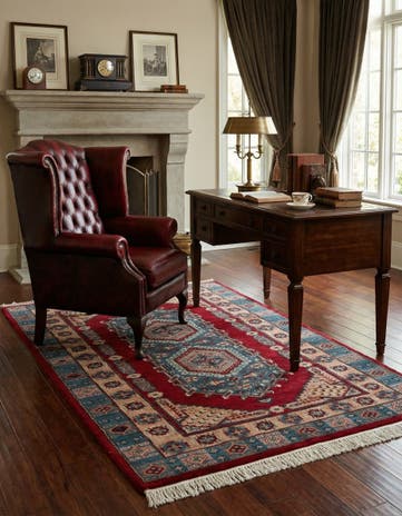 4' x 6' 3 Hand Knotted Bokhara Oriental Wool Rug
